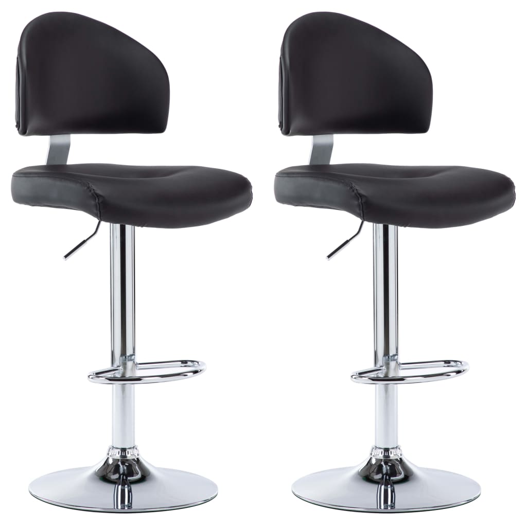 Vidaxl barstoelen 2 st kunstleer zwart