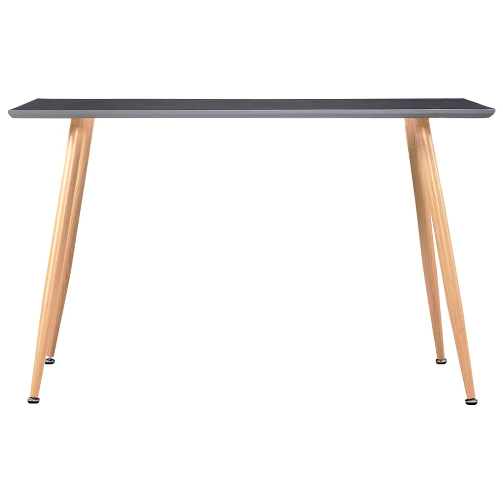 Vidaxl eettafel 120x60x74 cm mdf grijs en eikenkleurig