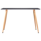 Vidaxl eettafel 120x60x74 cm mdf grijs en eikenkleurig