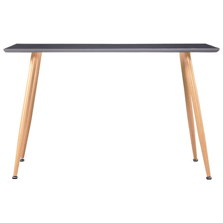 Vidaxl eettafel 120x60x74 cm mdf grijs en eikenkleurig