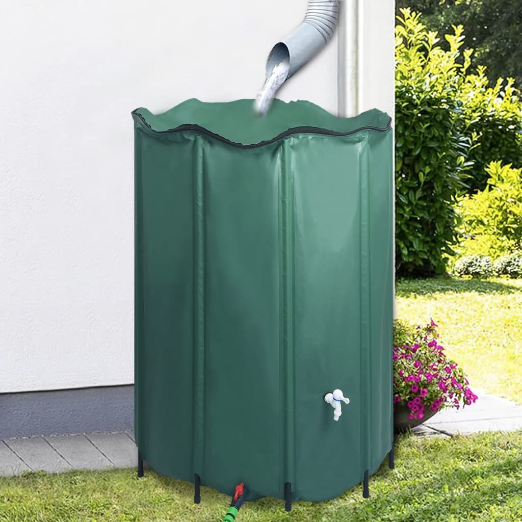 Vidaxl Rain barrel foldable with Tap 1250 L