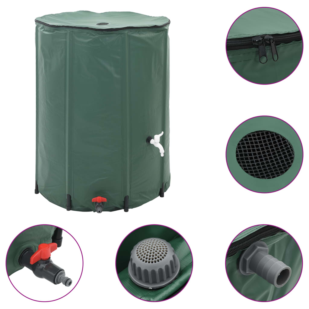 Vidaxl Rain Barrel pliable avec TAP 1350 L