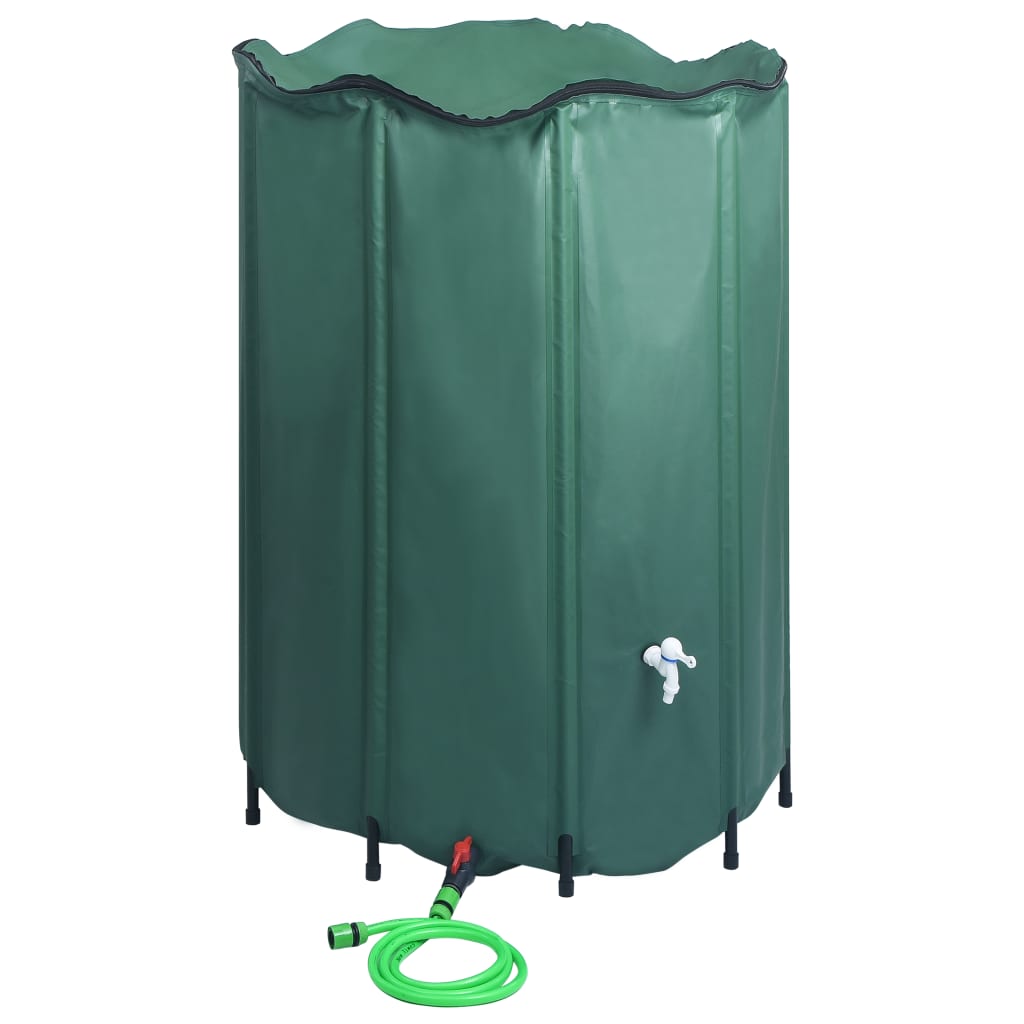 Vidaxl Rain Barrel pieghevole con rubinetto 1350 L