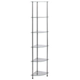 Vidaxl kastje 6-laags 30x30x160 cm gehard glas transparant