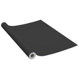 Vidaxl möbler olja självhäftande 500x90 cm pvc svart