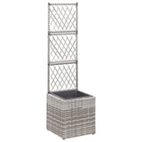 Vidaxl Latwerkplitterback opgeworf mat 1 Pot 30x30x107 cm Rattan Grey