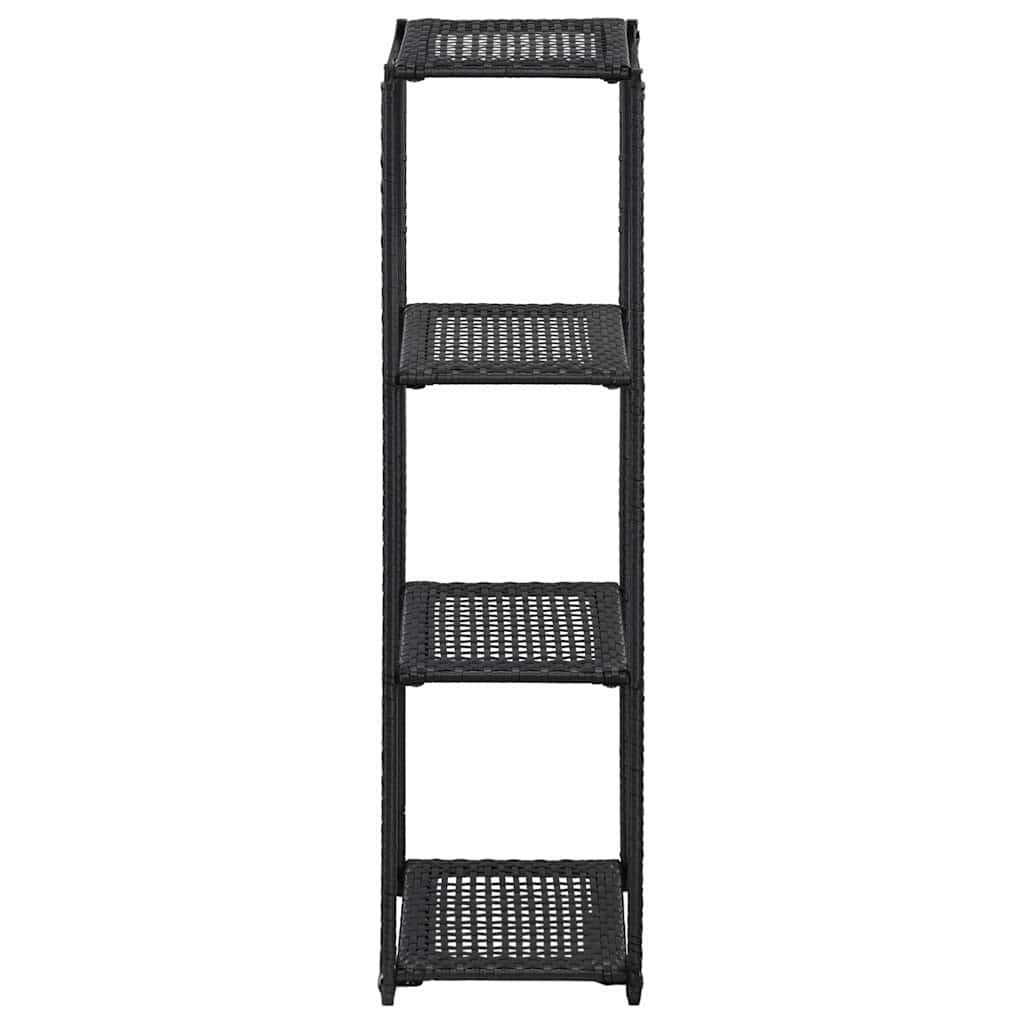 Vidaxl opbergrek 30x30x120 cm poly rattan zwart