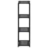 Vidaxl opbergrek 30x30x120 cm poly rattan zwart