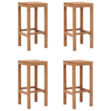 Vidaxl barkrukken 4 st massief teakhout