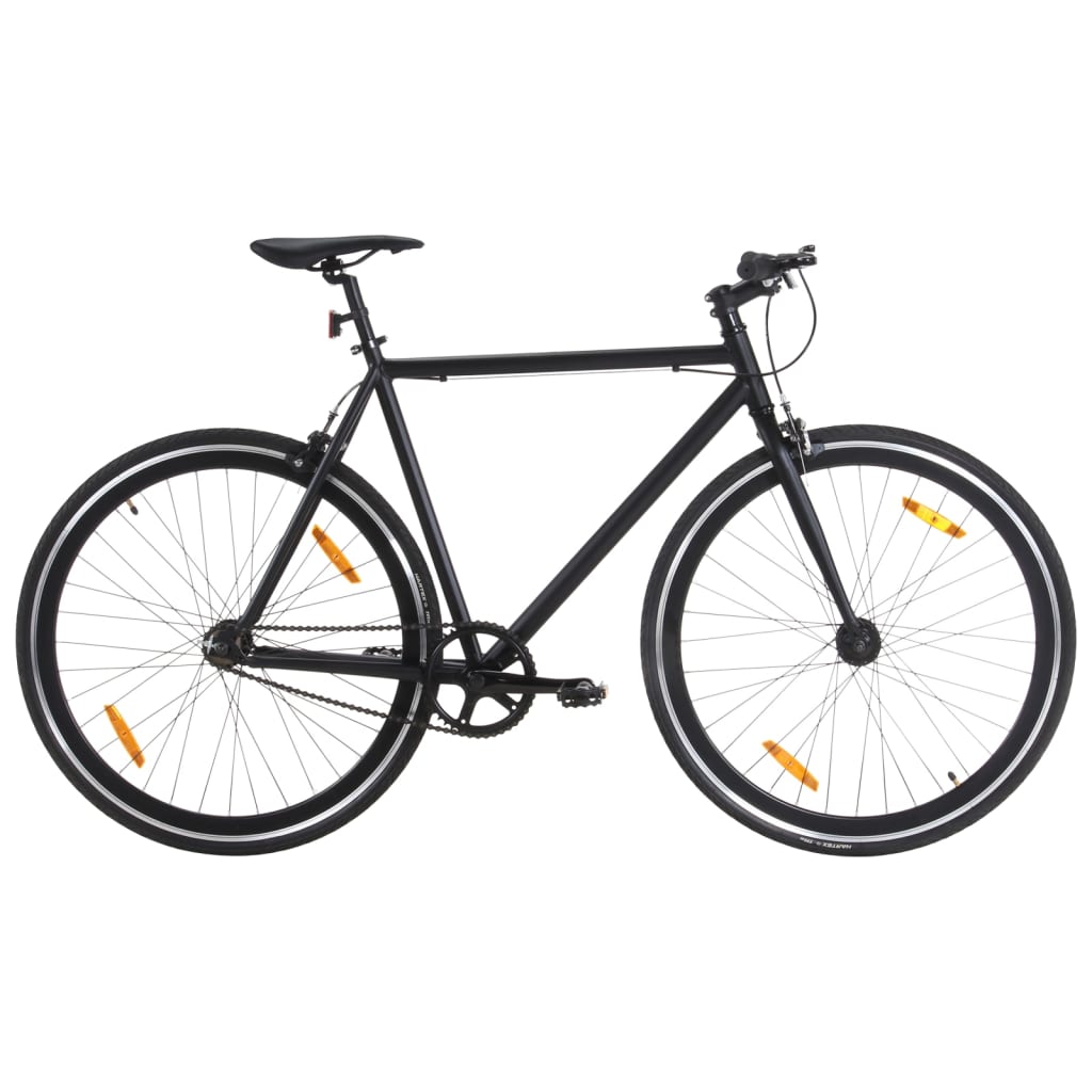 Vidaxl Bicycle con ingranaggio fisso 700 C 55 cm nero