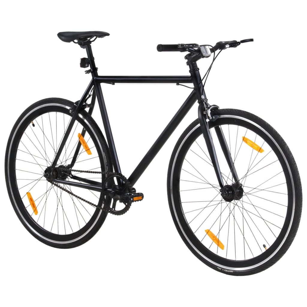 Vidaxl Bicycle con ingranaggio fisso 700 C 55 cm nero