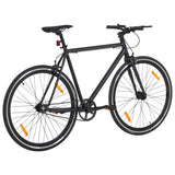 Vidaxl bicycle with fixed gear 700 C 55 cm Black