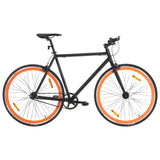 Vidaxl -Fahrrad mit festem Gang 700 C 51 cm schwarz und orange