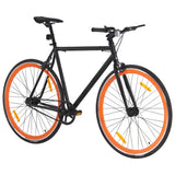 Vidaxl -Fahrrad mit festem Gang 700 C 51 cm schwarz und orange