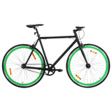 Bicicleta Vidaxl con engranaje fijo 700 C 51 cm negro y verde