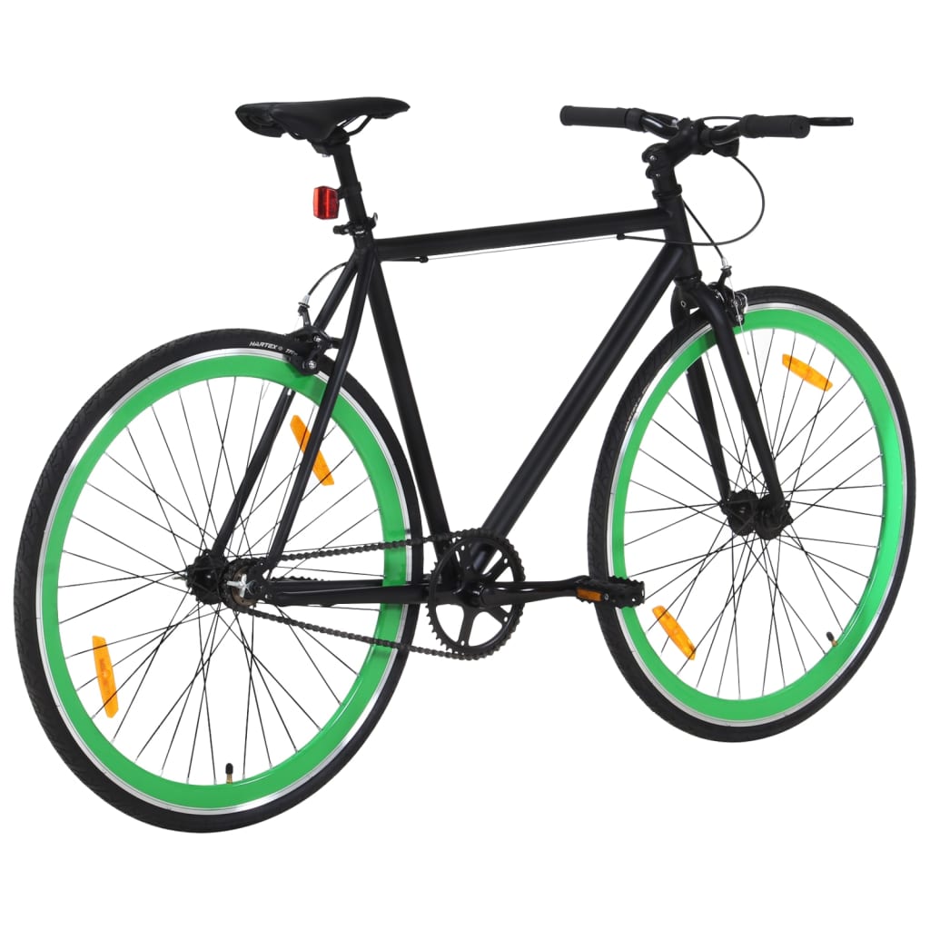 Vidaxl fiets met vaste versnelling 700 c 51 cm zwart en groen