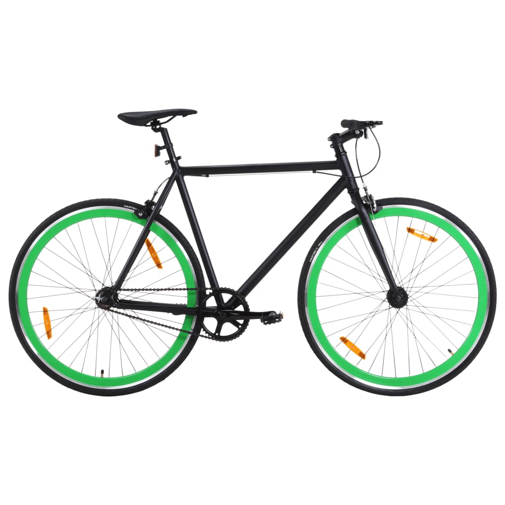 Vidaxl Bicycle avec un engrenage fixe 700 C 55 cm noir et vert