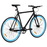 Vidaxl -Fahrrad mit festem Gang 700 C 51 cm schwarz und blau