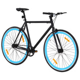 Vidaxl -Fahrrad mit festem Gang 700 C 59 cm schwarz und blau