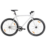 Vidaxl Bicycle con marcia fissa 700 c 59 cm bianco e nero