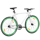 Vidaxl Bicycle avec un engrenage fixe 700 C 59 cm blanc et vert