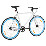 Vidaxl Bicycle avec un engrenage fixe 700 C 51 cm blanc et bleu