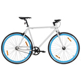 Vidaxl -Fahrrad mit festem Gang 700 C 55 cm Weiß und Blau