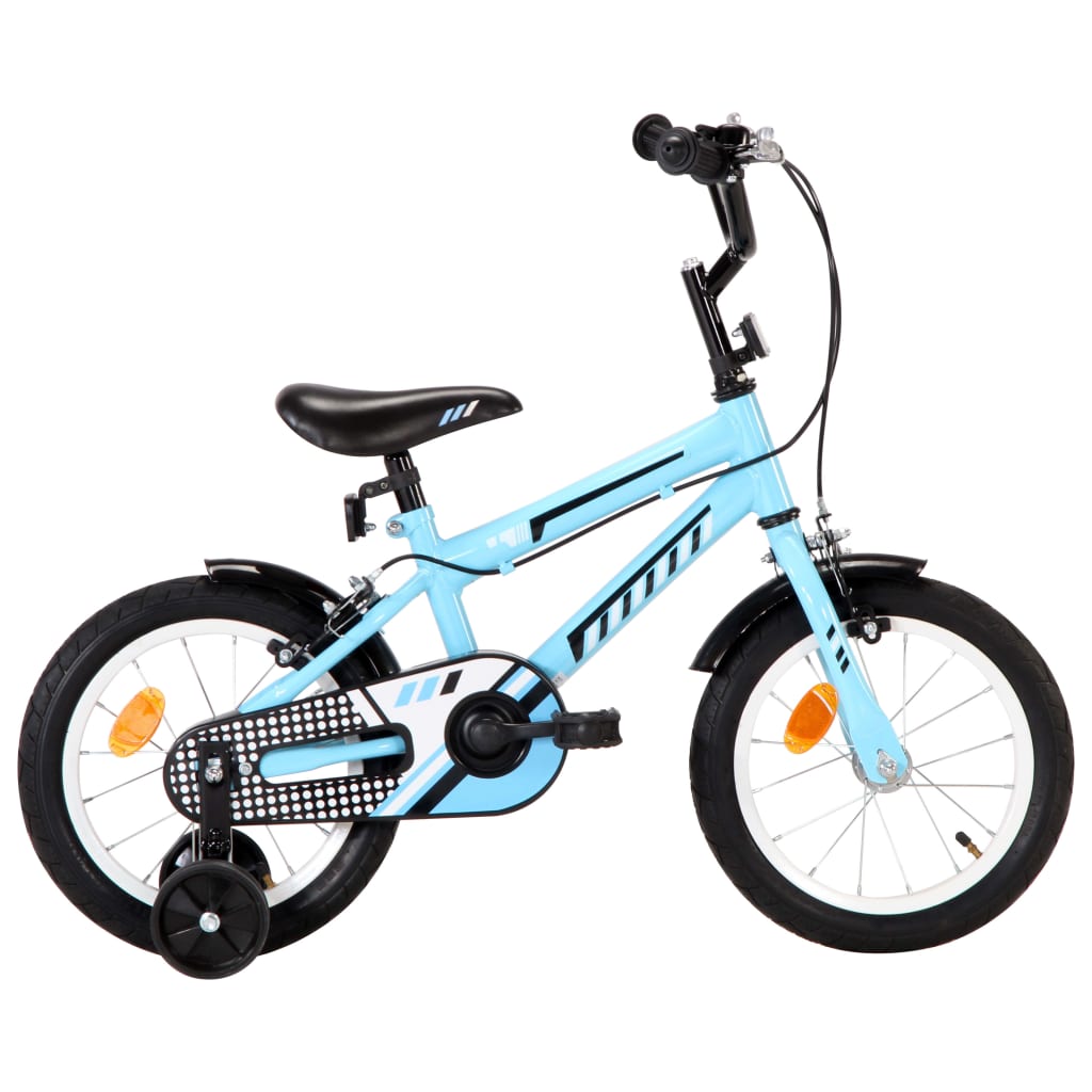 Vidaxl Children's bike 14 inch black and blue