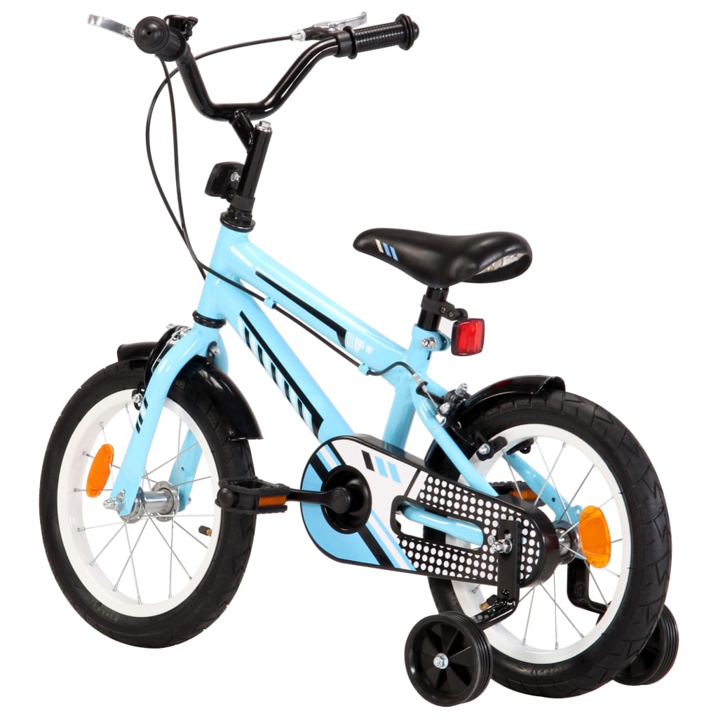 Vidaxl Bike pour enfants 14 pouces noirs et bleus