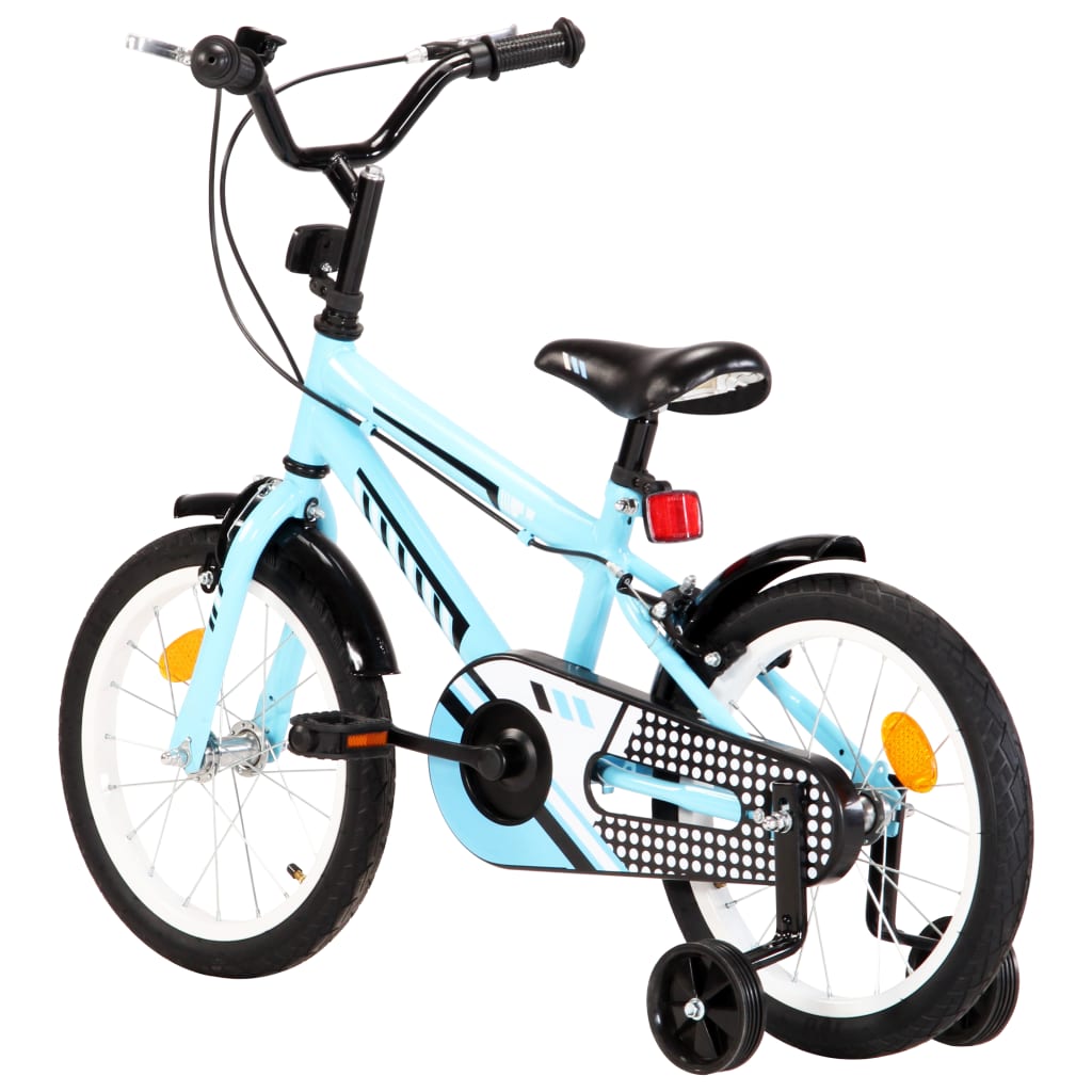 Vidaxl Kanner vum Vidaxl Bike 16 Zoll schwaarz a blo