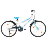 Vidaxl Bike per bambini da 24 pollici blu e bianco