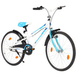 Vidaxl Children's bike 24 inch blue and white