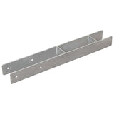 Vidaxl Ground Anchors 2 stk 7x6x60 cm galvaniseret stål sølvfarvet