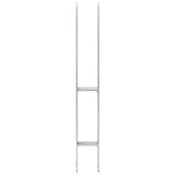 Vidaxl grondankers 2 st 7x6x60 cm gegalvaniseerd staal zilverkleurig