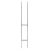 Vidaxl grondankers 6 st 7x6x60 cm gegalvaniseerd staal zilverkleurig