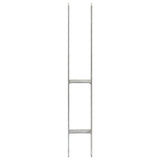Vidaxl grondankers 2 st 8x6x60 cm gegalvaniseerd staal zilverkleurig