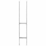 Vidaxl grondankers 2 st 9x6x60 cm gegalvaniseerd staal zilverkleurig