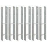 Vidaxl Ground Anchors 6 PCS 9x6x60 cm galvaniseret stål sølvfarvet