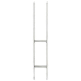 Vidaxl grondankers 6 st 9x6x60 cm gegalvaniseerd staal zilverkleurig