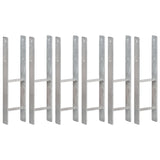 Vidaxl ground anchors 6 st 14x6x60 cm galvanized steel silver colored