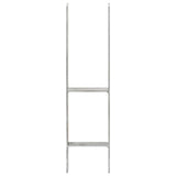 Vidaxl grondankers 6 st 14x6x60 cm gegalvaniseerd staal zilverkleurig