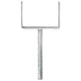 Vidaxl grondankers 6 st 14x6x30 cm gegalvaniseerd staal zilverkleurig