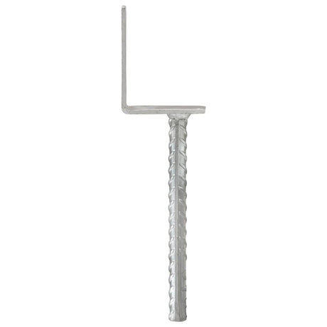 Vidaxl hekankers 12 stuks zilver 8x6x30 cm gegalvaniseerd staal