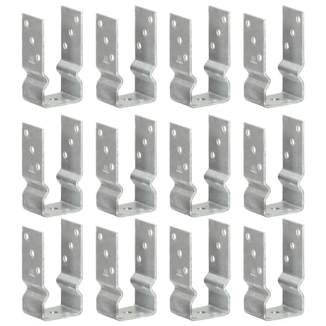 Vidaxl grondankers 12 st 7x6x15 cm gegalvaniseerd staal zilverkleurig