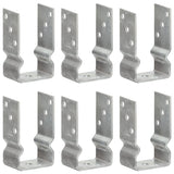 Vidaxl Buedem Anker 6 PCs 8x6x15 cm galvaniséiert Stol Sëlwerfaarf