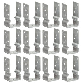 Vidaxl grondankers 12 st 8x6x15 cm gegalvaniseerd staal zilverkleurig