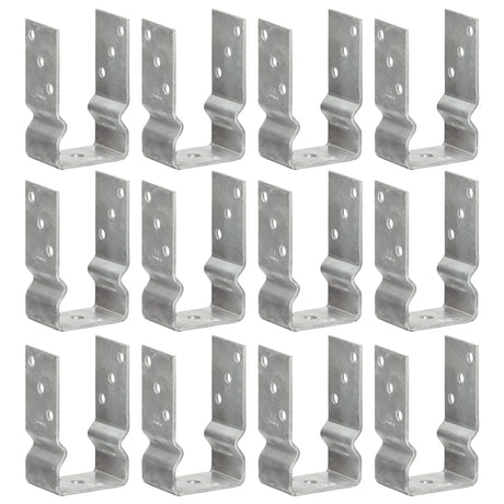 Vidaxl grondankers 12 st 8x6x15 cm gegalvaniseerd staal zilverkleurig