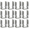 Vidaxl hekankers 12 stuks zilver 10x6x15 cm gegalvaniseerd staal