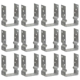 Vidaxl hekankers 12 stuks zilver 10x6x15 cm gegalvaniseerd staal