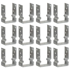 Vidaxl hekankers 12 stuks zilver 10x6x15 cm gegalvaniseerd staal